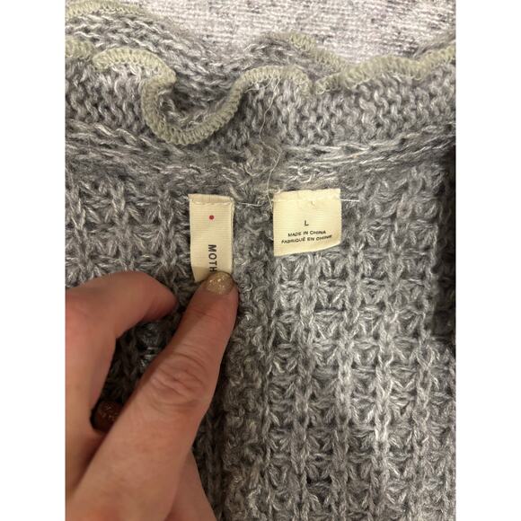 Anthropologie Moth Waffle Weave Ruffle Cardigan Sweater Wrap - Picture 3 of 6